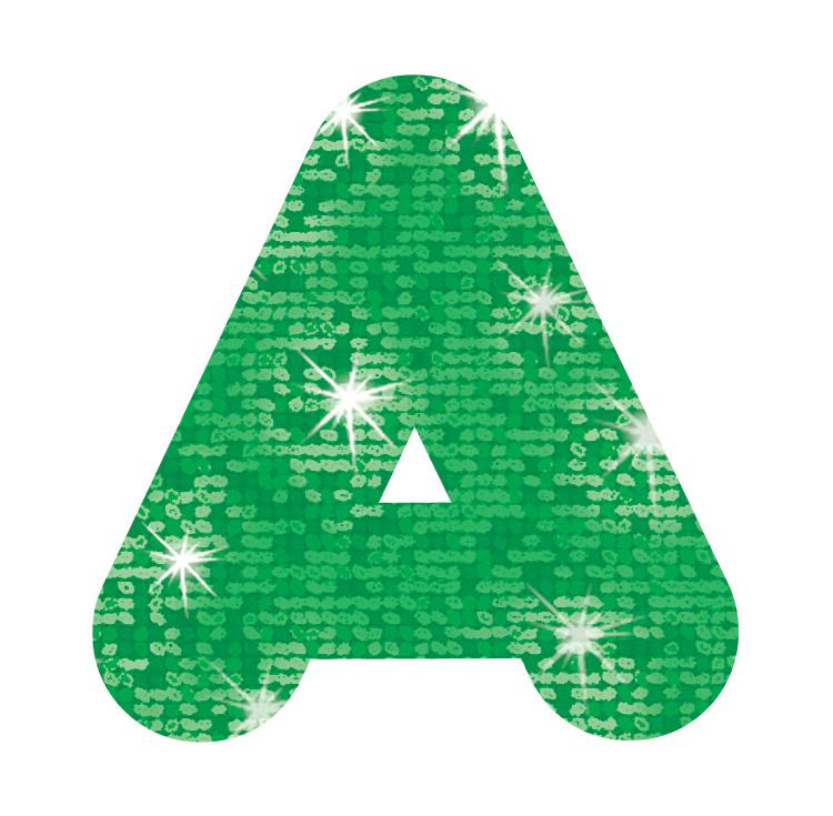 Green Sparkle 2-Inch Casual Uppercase Ready Letters®