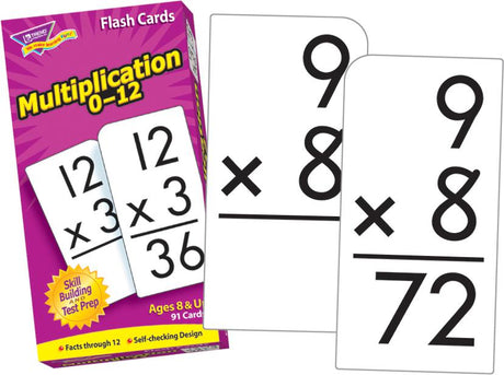 Multiplication 0-12 Skill Drill Flash Cards