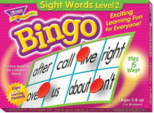 Sight Words Level 2 Bingo Game