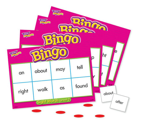 Sight Words Level 2 Bingo Game
