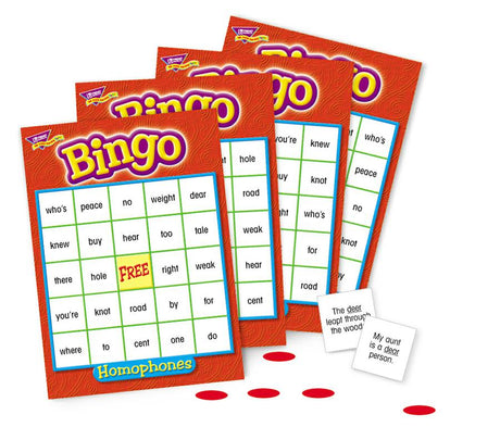 Homophones Bingo Game