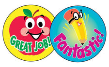 School Time/Apple Stinky Stickers®–Large Round