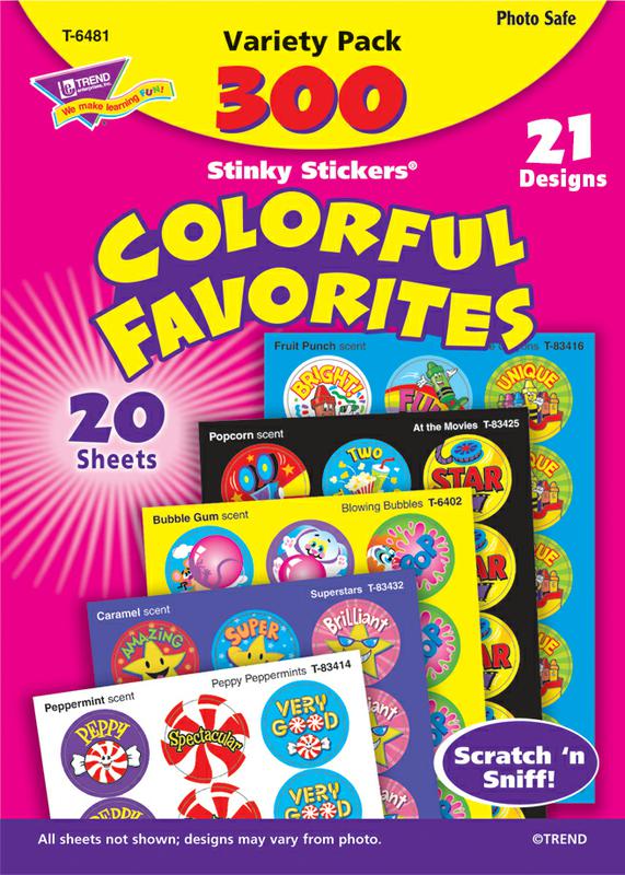 Colorful Favorites Stinky Stickers® Variety Pack