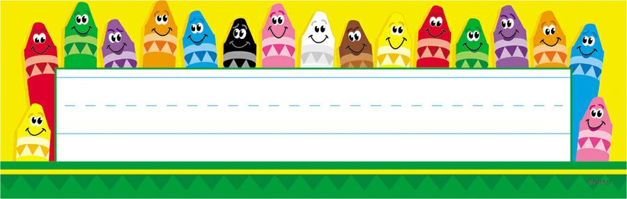 Colorful Crayons Desk Toppers® Name Plates