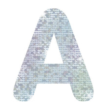 Silver Sparkle 2 inch STICK-EZE® Stick-On Letters