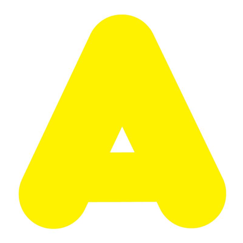 Yellow 3-Inch Casual Uppercase Ready Letters®