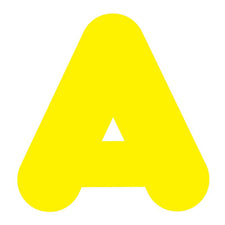 Yellow 3-Inch Casual Uppercase Ready Letters®