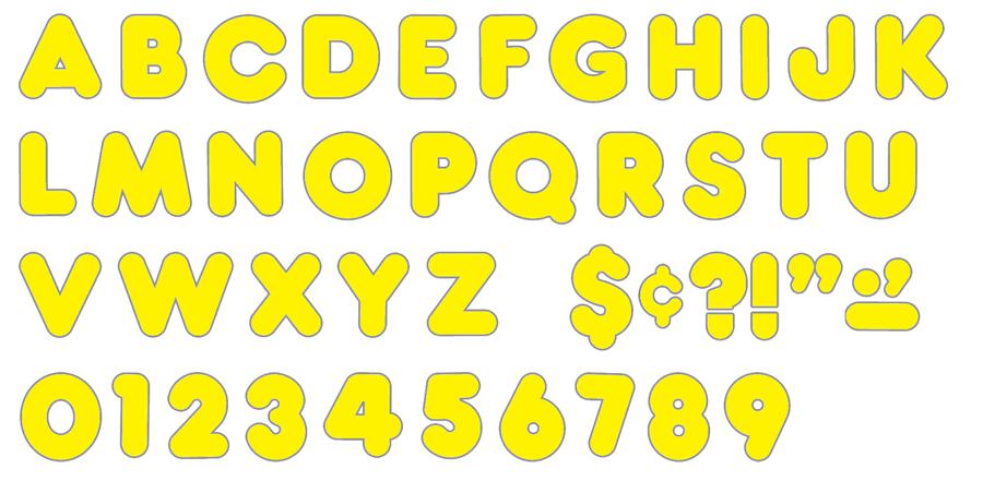 Yellow 3-Inch Casual Uppercase Ready Letters®