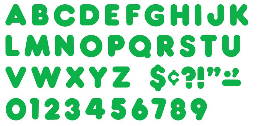 Green 3-Inch Casual Uppercase Ready Letters®