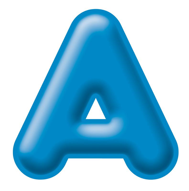 Blue 4-Inch 3-D Uppercase Ready Letters®
