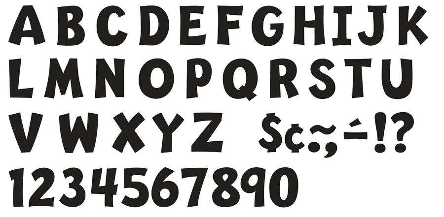 Black 2-Inch Playful Uppercase Ready Letters®