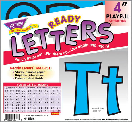 Blue 4-Inch Playful Combo Ready Letters®
