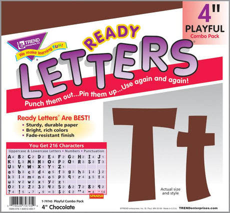 Chocolate 4-Inch Playful Combo Ready Letters®