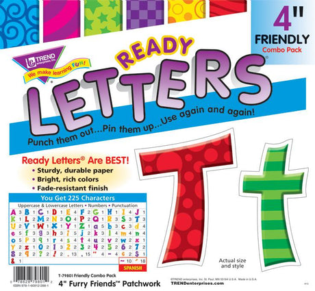Furry Friends® Patchwork 4-Inch Friendly Combo Ready Letters®