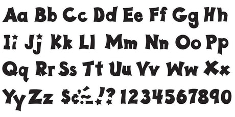 Black 4" Friendly Uppercase/Lowercase Combo Pack Ready Letters®