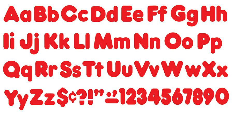 Red 4-Inch Casual Combo Ready Letters®