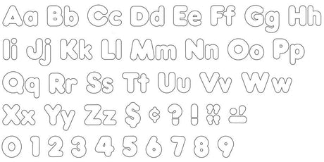 White 4" Casual Uppercase/Lowercase Combo Pack Ready Letters®
