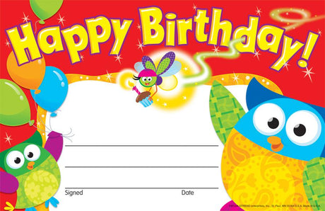 Happy Birthday (Owl-Stars!®) Recognition Awards