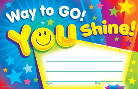 Way to Go! You Shine! Recognition Awards