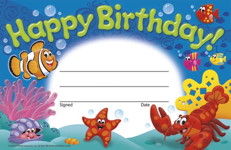Happy Birthday! Sea Buddies™ Recognition Awards