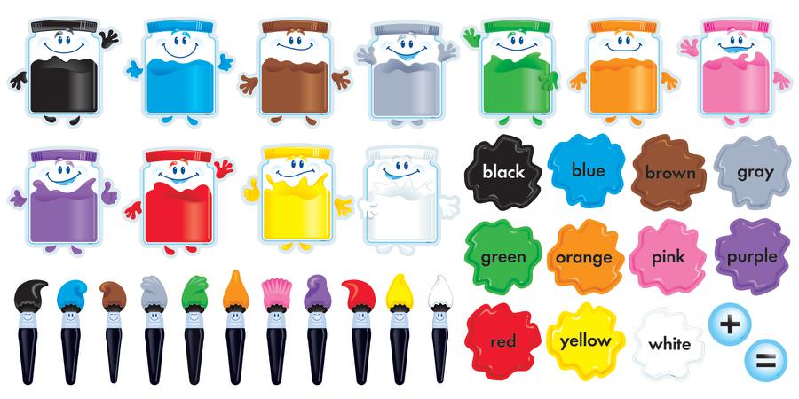 Colortime Paints Bulletin Board Set