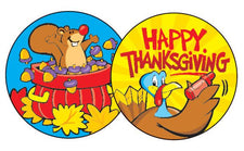 Thanksgiving Time/Pumpkin Stinky Stickers®–Large Round