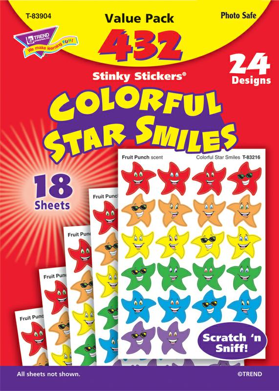 Colorful Star Smiles Stinky Stickers® Value Pack