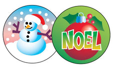 Christmas/Peppermint Stinky Stickers®–Large Round