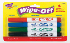 4-Pack Standard Colors Wipe-Off® Markers