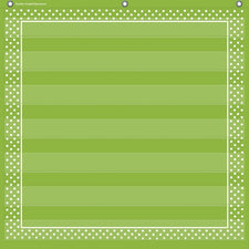 Teacher Created Resources Lime Polka Dots 7 Pocket Chart