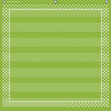 Teacher Created Resources Lime Polka Dots 7 Pocket Chart