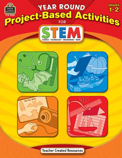 Year Round Project-Based Activities Book for STEM Grade 1-2
