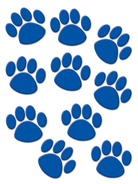 Blue Paw Prints Accents