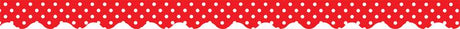 Red Mini Polka Dots Scalloped Border Trim
