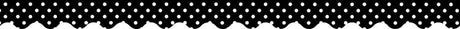 Black & White Polka Dot Bulletin Board Border, Scalloped