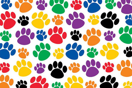 Colorful Paw Prints Postcards