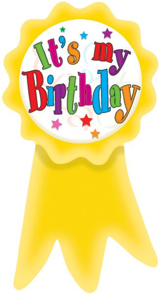 Birthday Ribbons Wear'Em Badges