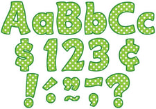 Lime Polka Dots Funtastic 4" Letters Combo Pack