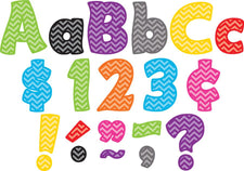 Chevron Funtastic 4 Inch Letters Combo Pack