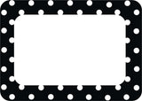 Black Polka Dots 2 Name Tags