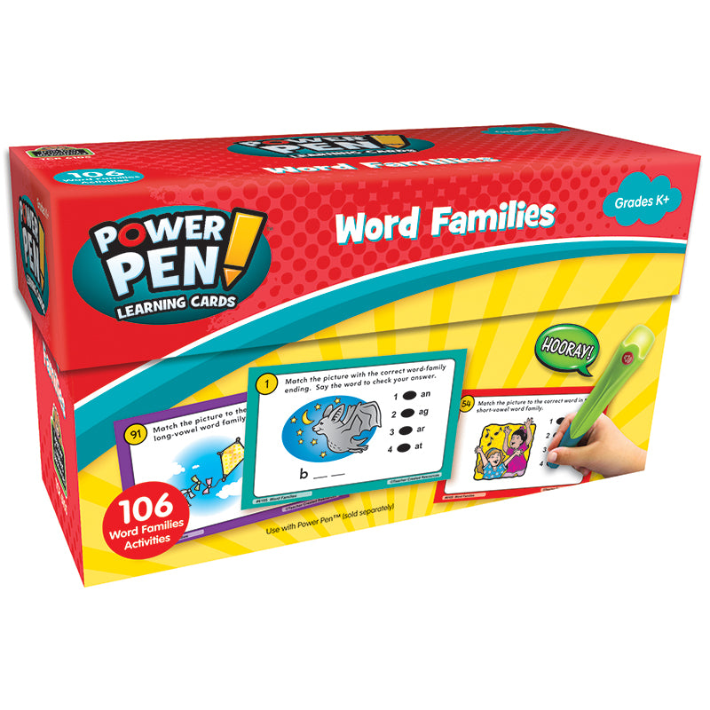 Power Pen Learning Cards: Word Families