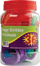Happy Birthday Wristbands Jar (36 bands)