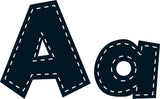 Black Stitch 4" Fun Font Letters