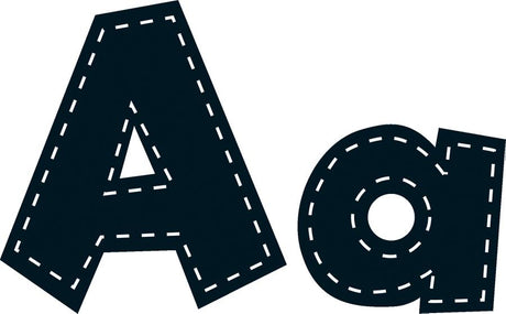 Black Stitch 4" Fun Font Letters