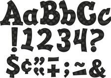 Black Sassy Solids 5" Letters