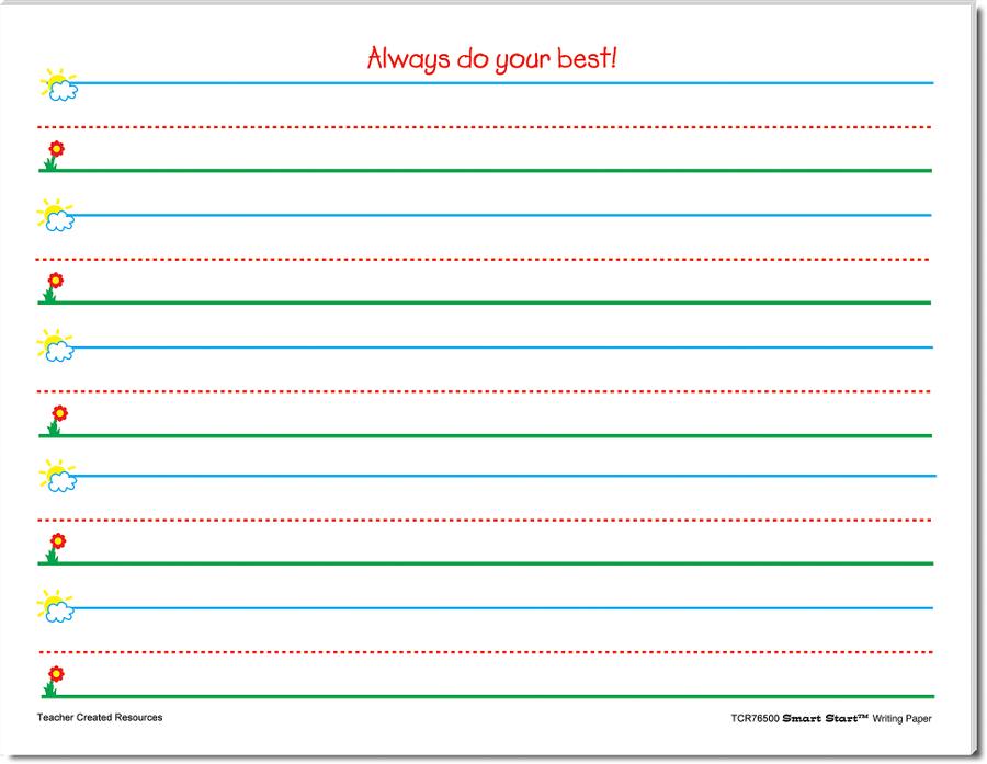 Smart Start K-1 Writing Paper: 40 Sheet Tablet