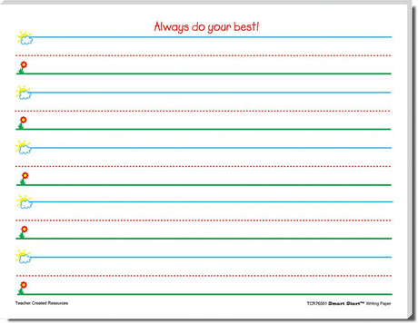 Smart Start K-1 Writing Paper: 100 Sheets