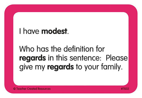 I Have, Who Has Language Arts Game Grade 5-6
