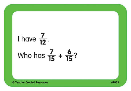 I Have, Who Has Math Game Grade 4-5