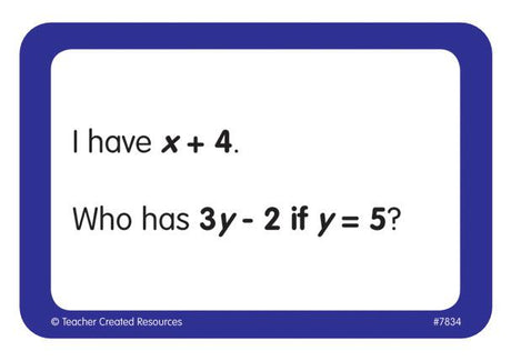 I Have, Who Has Math Game Grade 5-6